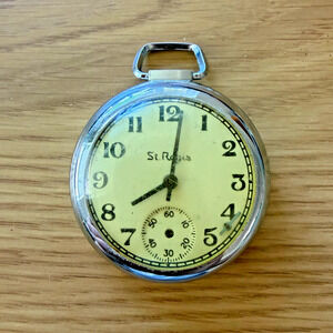 Vintage St Regis Pocket Watch Parts Repair Missing Crown Hand As Is